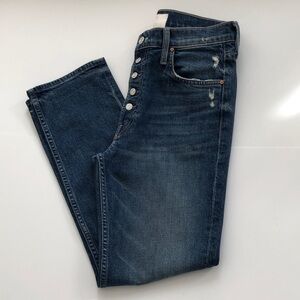 MOTHER Pixie Tomcat Straight Leg Jeans in Medium wash